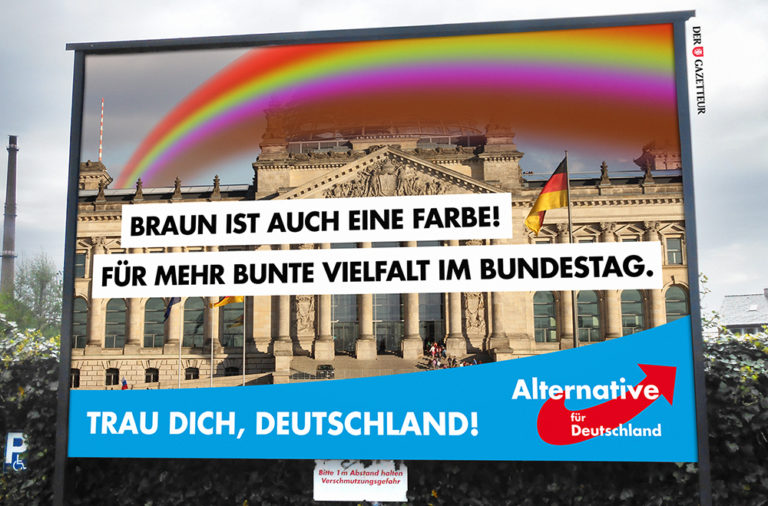AfDWahlplakat „Braune Vielfalt“ Der Gazetteur